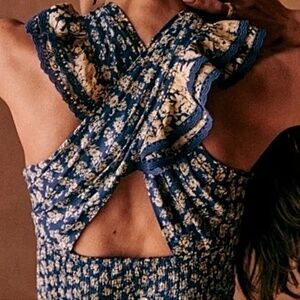 Sezane Arabelle Top Cara Mix Print - Size 32